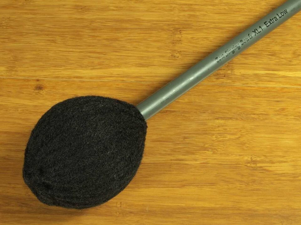 Best Singing Bowls Precision Extra Large Black Yarn Mallet