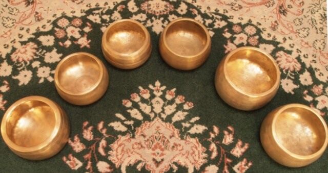 6 or 7 Piece Sequential Antique Mani Singing bowl Set
