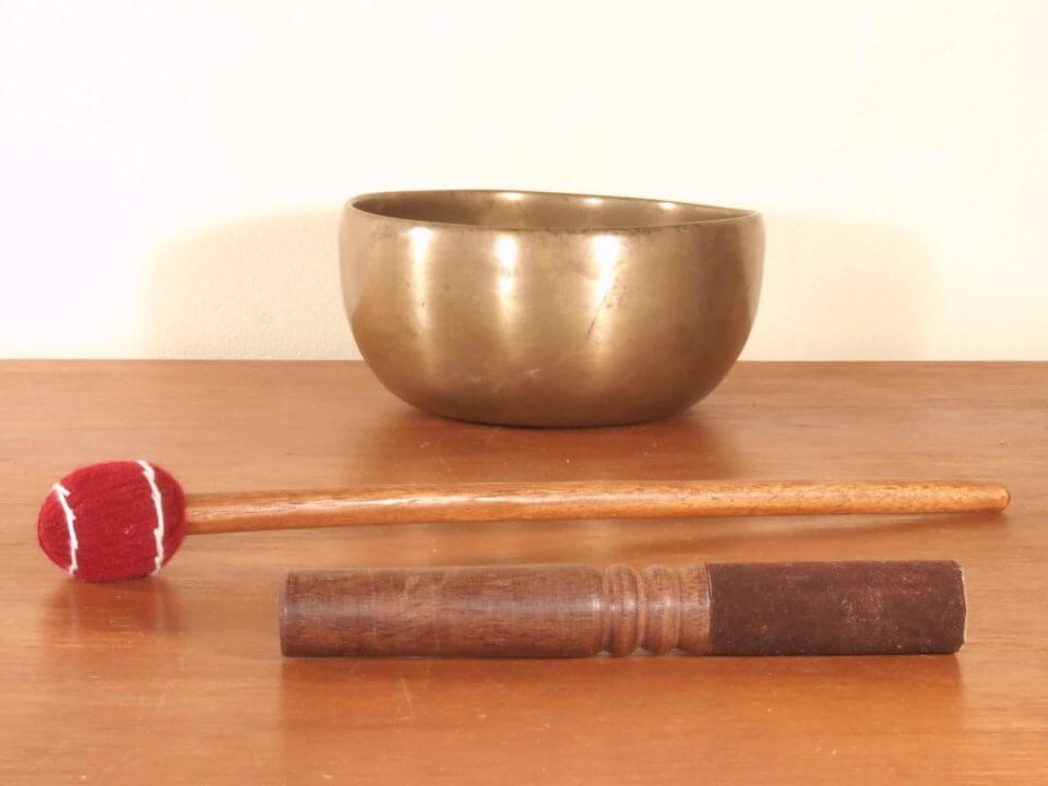 Small Antique Singing Bowl With Ringer SPECIAL!