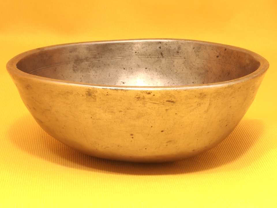 Extra Thick Antique Manipuri Singing Bowl with clear high tones #8630