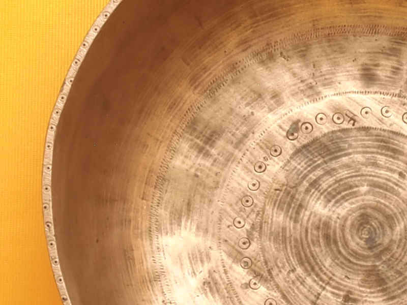 Bell Like Thick Adorned Rajasthani Antique Manipuri Singing Bowl #80309