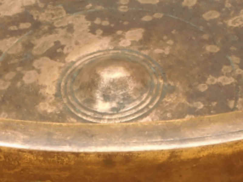 Very Rare Large Thick Adorned Antique Thadobati Lingam Singing Bowl  #3079