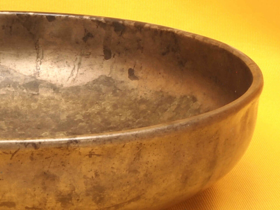 Thick Large Antique Singing Bowl with wild multi track soundscape #9878