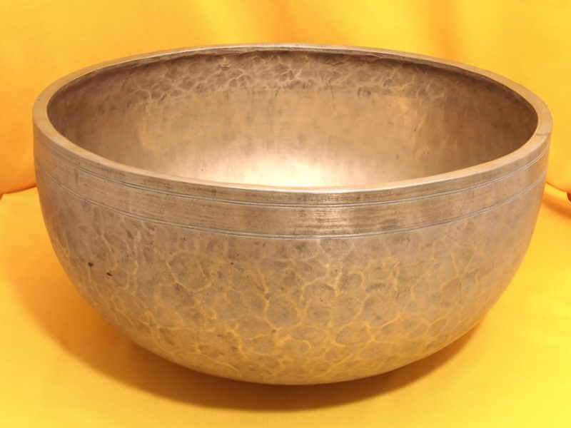 Very Large Thick Adorned   Antique Jambati Singing Bowl with  Excellent sustain. #1998
