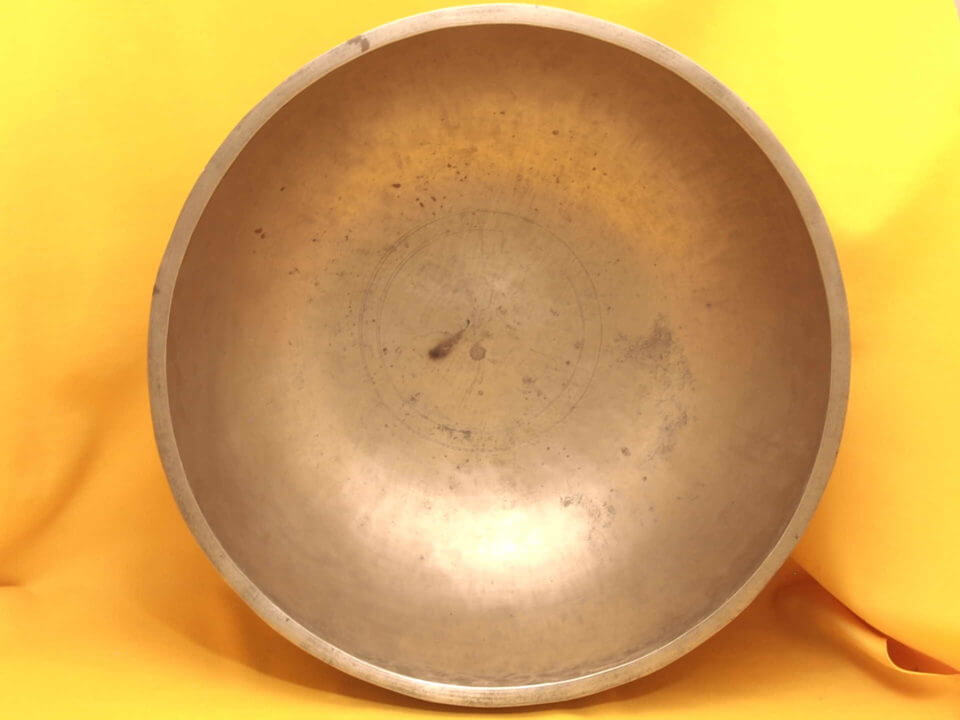 Very Large Thick Adorned   Antique Jambati Singing Bowl with  Excellent sustain. #1998