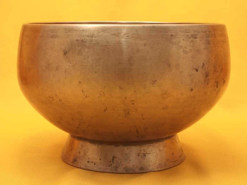 Large Exceptional Antique Pedestal Singing Bowl with a mix of tones #6916