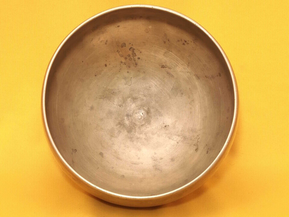 Large Exceptional Antique Pedestal Singing Bowl with a mix of tones #6916