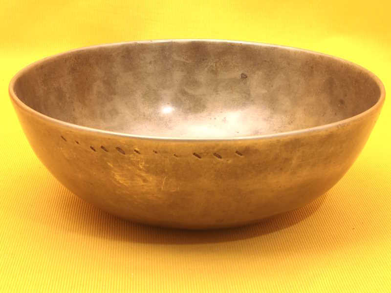 Large Antique Manipuri Singing Bowl with energizing 528 Hz overtone #9587