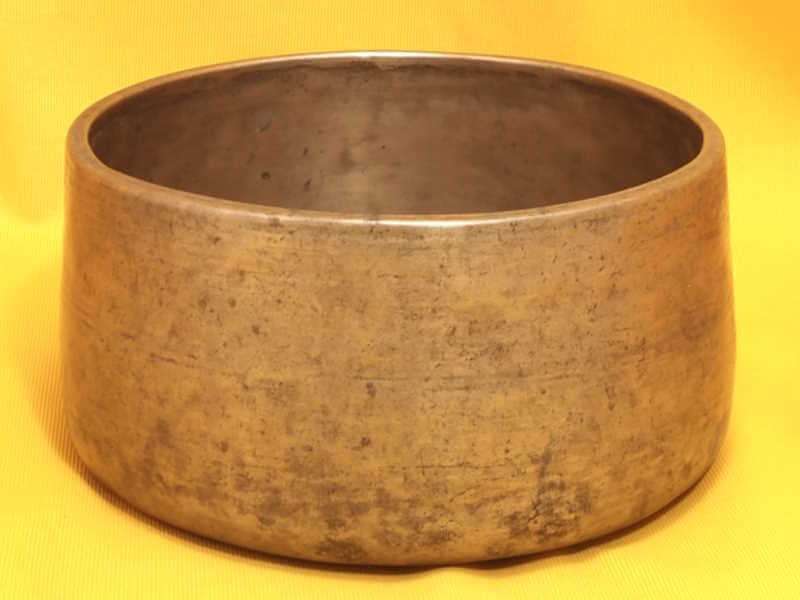 Large Antique Trapezoid Singing Bowl with a unique soundscape #72030