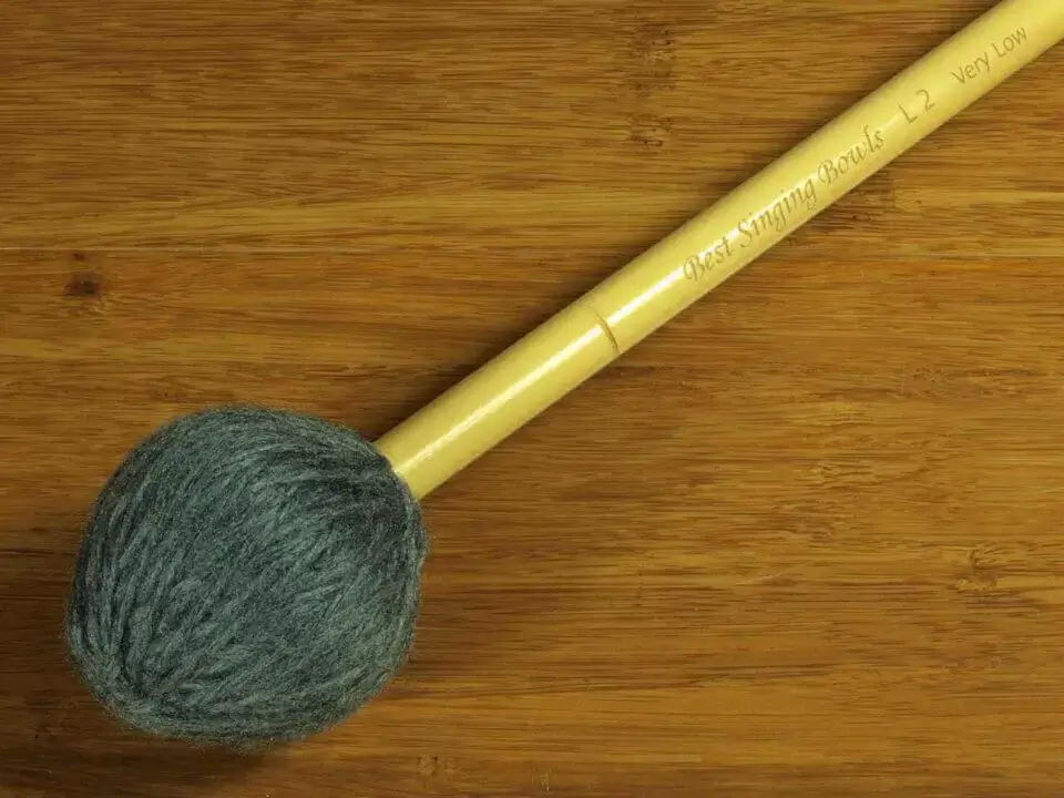 Best Singing Bowls Precision Large Gray Yarn Mallet