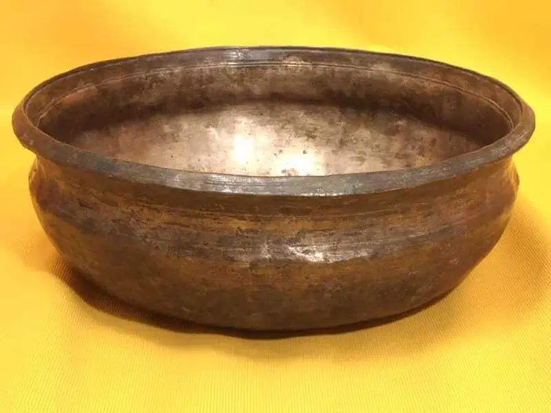 Large X Thick Distinctive Antique Singing Bowl that is a work of art #77112