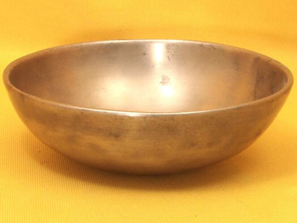 Antique Manipuri Singing Bowl with a resonant three tone soundscape #9953